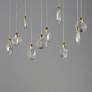 2_ET2 Pebble 35 1/2" Wide Black/Polished Gold 10-Light LED Pendant more views