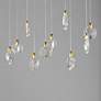 3_ET2 Pebble 35 1/2" Wide Black/Polished Gold 10-Light LED Pendant more views