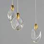4_ET2 Pebble 35 1/2" Wide Black/Polished Gold 10-Light LED Pendant more views