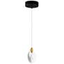 1_ET2 Pebble 4 3/4" High Black/Polished Gold 1-Light LED Pendant