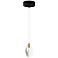 ET2 Pebble 4 3/4" High Black/Polished Gold 1-Light LED Pendant