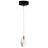 ET2 Pebble 4 3/4" High Black/Polished Gold 1-Light LED Pendant