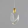 3_ET2 Pebble 4 3/4" High Black/Polished Gold 1-Light LED Pendant more views