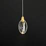 4_ET2 Pebble 4 3/4" High Black/Polished Gold 1-Light LED Pendant more views