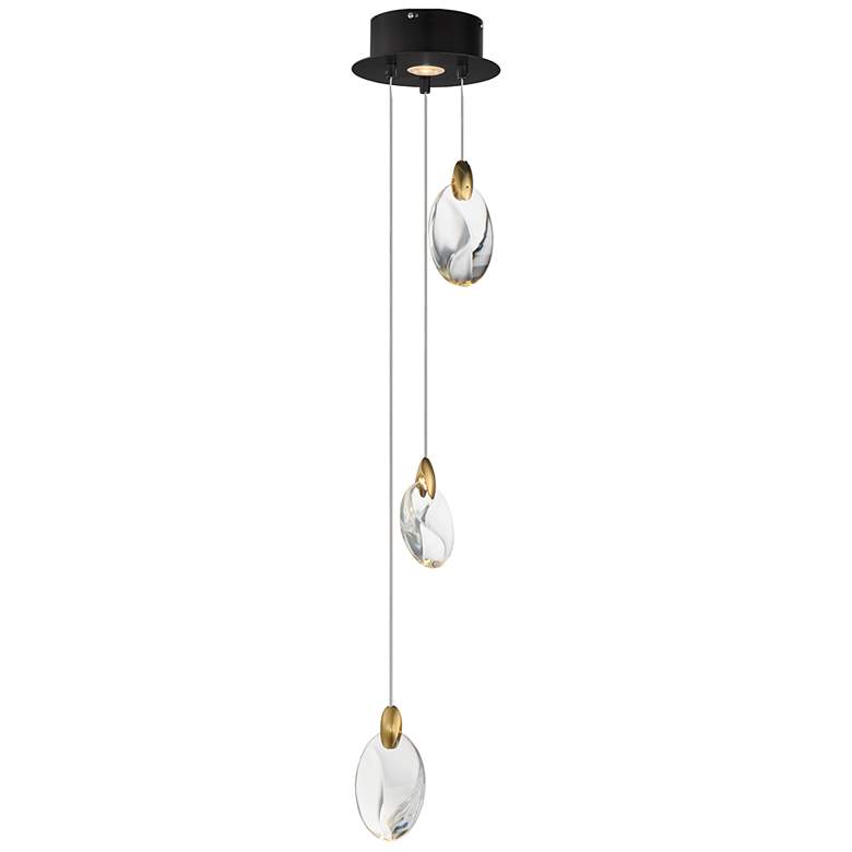 Image 1 ET2 Pebble 8" Wide Black LED Multi-Light Pendant