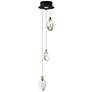 1_ET2 Pebble 8" Wide Black LED Multi-Light Pendant