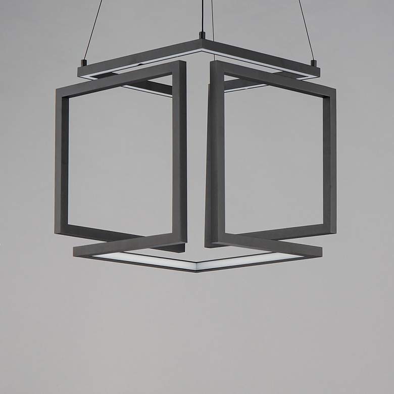 Image 4 ET2 Penrose 16" Wide Black Cube LED Pendant Light more views