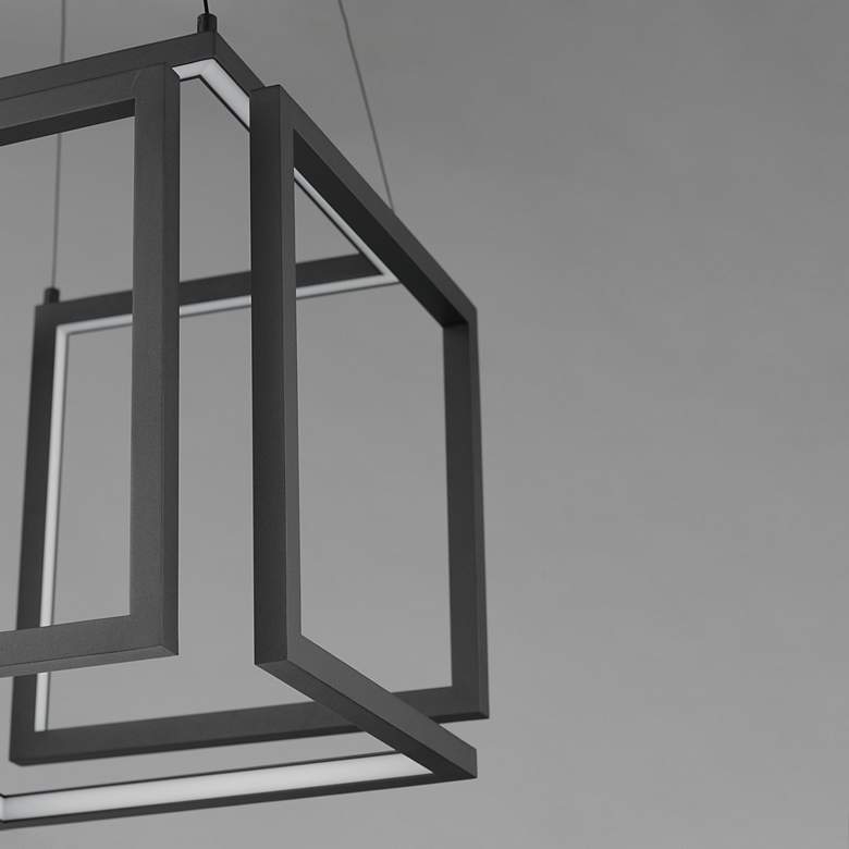 Image 5 ET2 Penrose 16" Wide Black Cube LED Pendant Light more views