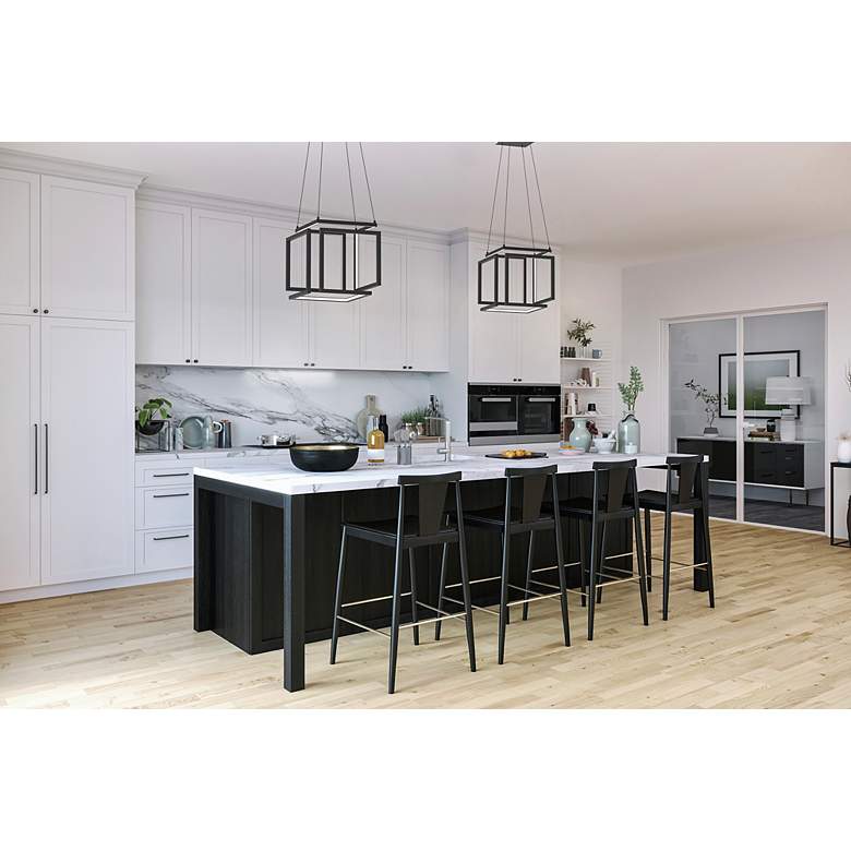 Image 7 ET2 Penrose 16" Wide Black Cube LED Pendant Light more views