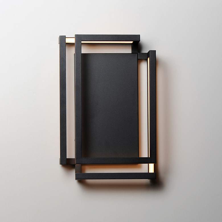 Image 4 ET2 Penrose 18" High Black LED Sconce - ADA more views