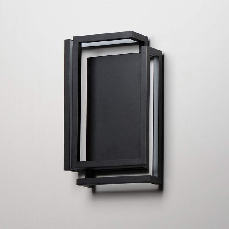 Image 5 ET2 Penrose 18" High Black LED Sconce - ADA more views