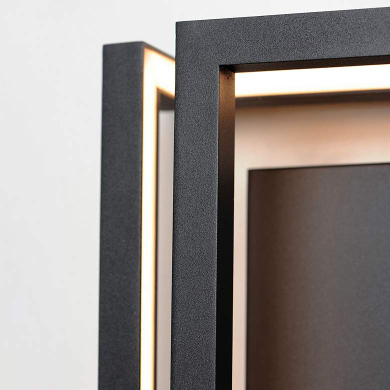 Image 6 ET2 Penrose 18" High Black LED Sconce - ADA more views
