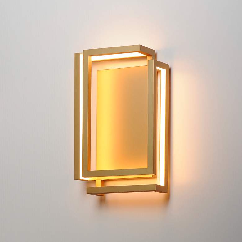 Image 1 ET2 Penrose 18" High Gold LED Sconce - ADA