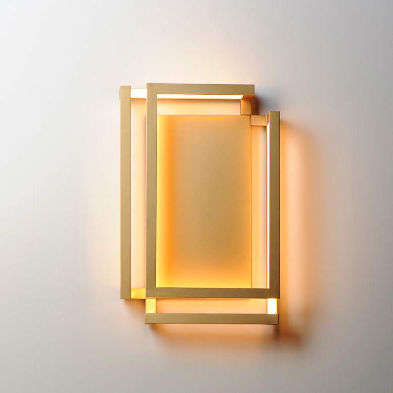 Image 4 ET2 Penrose 18" High Gold LED Sconce - ADA more views