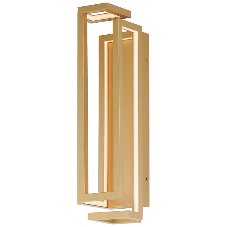 Image 1 ET2 Penrose 24" Modern Gold Rectangular LED Wall Sconce