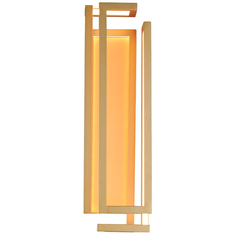 Image 3 ET2 Penrose 24" Modern Gold Rectangular LED Wall Sconce more views