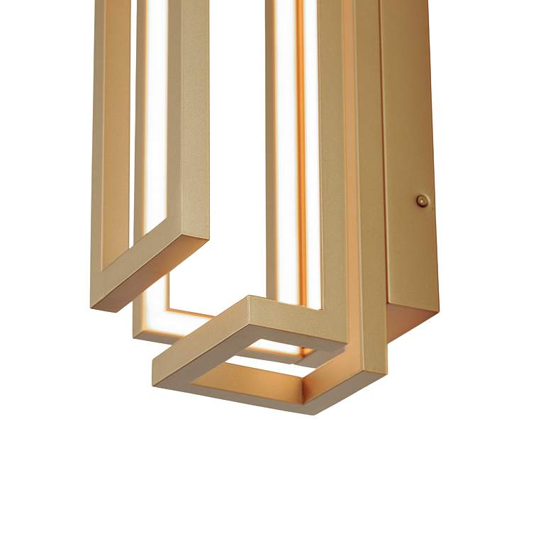 Image 7 ET2 Penrose 24" Modern Gold Rectangular LED Wall Sconce more views