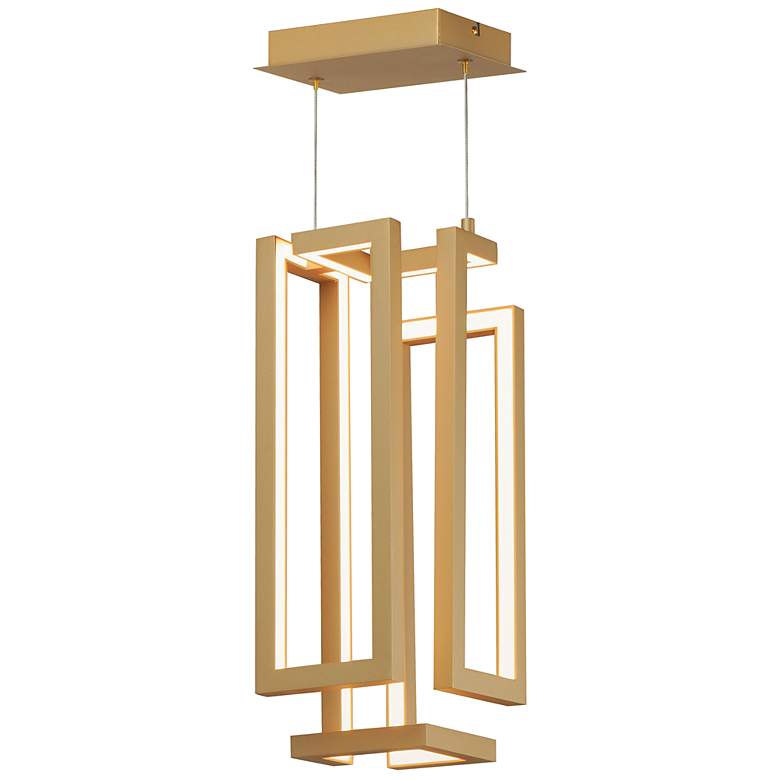 Image 1 ET2 Penrose 7" Wide Gold LED Mini Pendant
