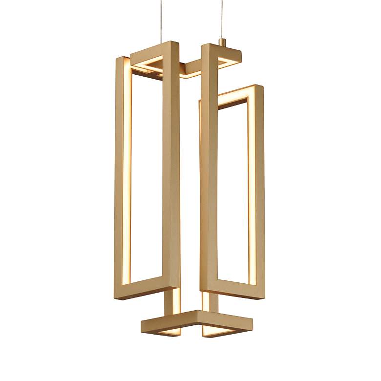 Image 3 ET2 Penrose 7" Wide Gold LED Mini Pendant more views
