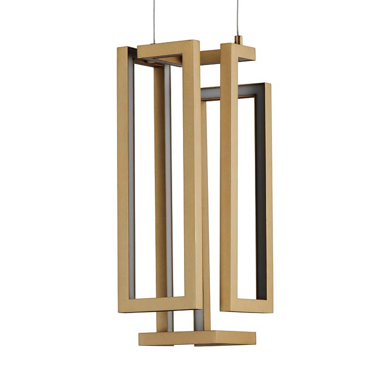 Image 4 ET2 Penrose 7" Wide Gold LED Mini Pendant more views