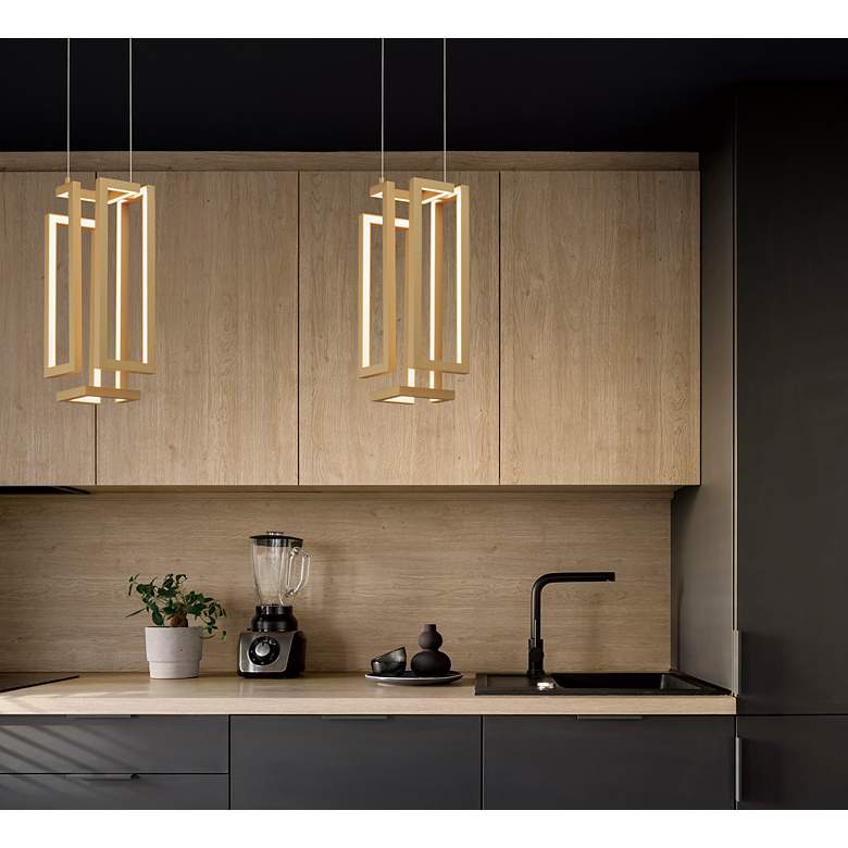 Image 7 ET2 Penrose 7" Wide Gold LED Mini Pendant more views