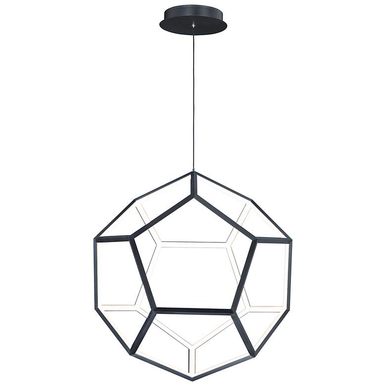 Image 1 ET2 Penta 28" Wide Black Geometric LED Pendant Light