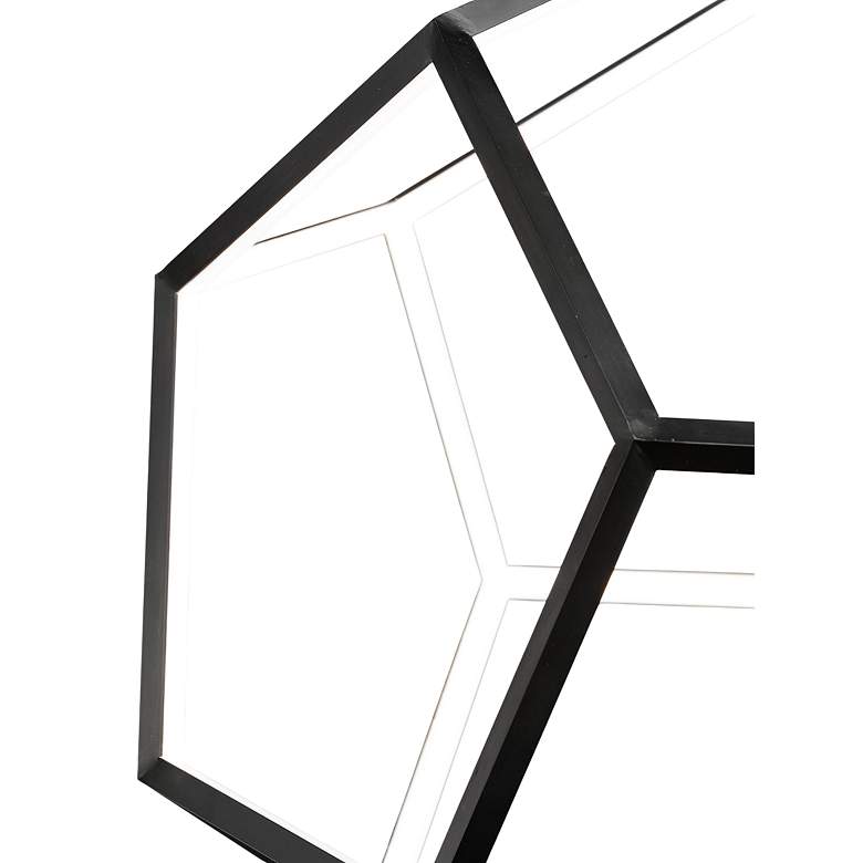 Image 3 ET2 Penta 28" Wide Black Geometric LED Pendant Light more views