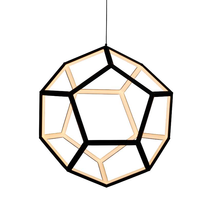Image 4 ET2 Penta 28" Wide Black Geometric LED Pendant Light more views