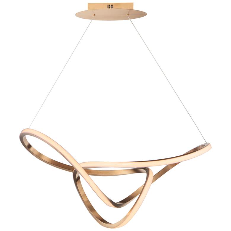 Image 1 ET2 Perpetual 32" Wide Brushed Champagne LED Pendant Light