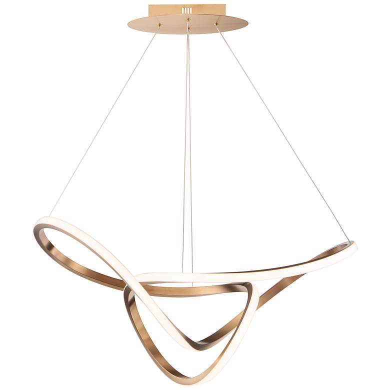 Image 1 ET2 Perpetual 32 inch Wide Brushed Champagne LED Pendant Light