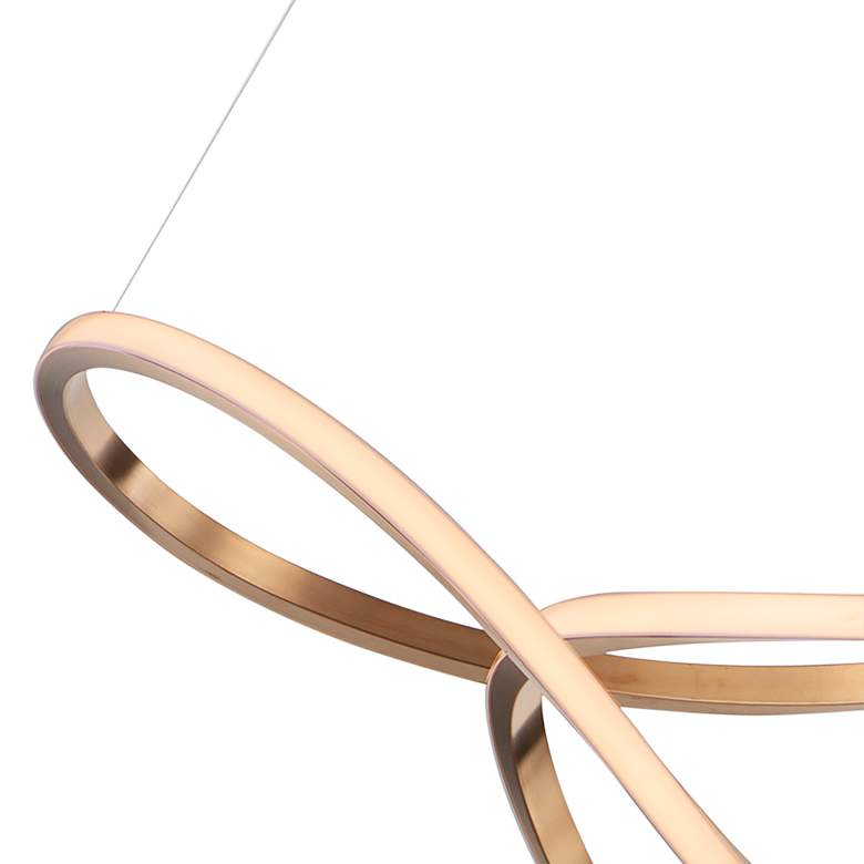 Image 3 ET2 Perpetual 32" Wide Brushed Champagne LED Pendant Light more views