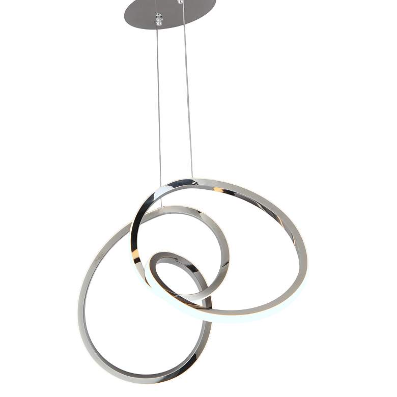 Image 2 ET2 Perpetual 37" Wide Modern LED Pendant Black Chrome. more views