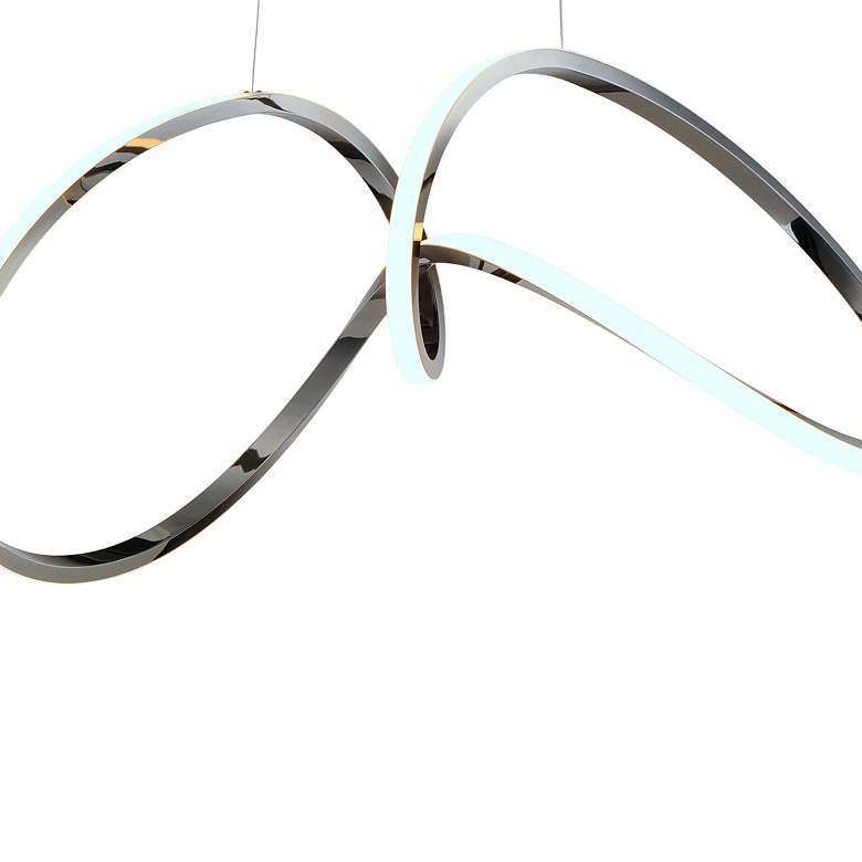 Image 4 ET2 Perpetual 37" Wide Modern LED Pendant Black Chrome. more views