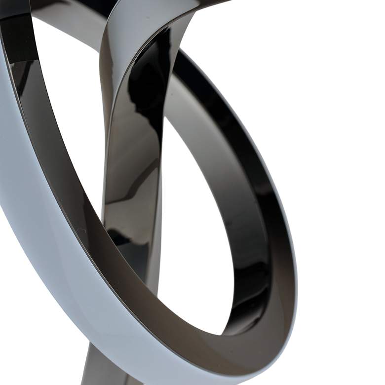 Image 6 ET2 Perpetual 37" Wide Modern LED Pendant Black Chrome. more views