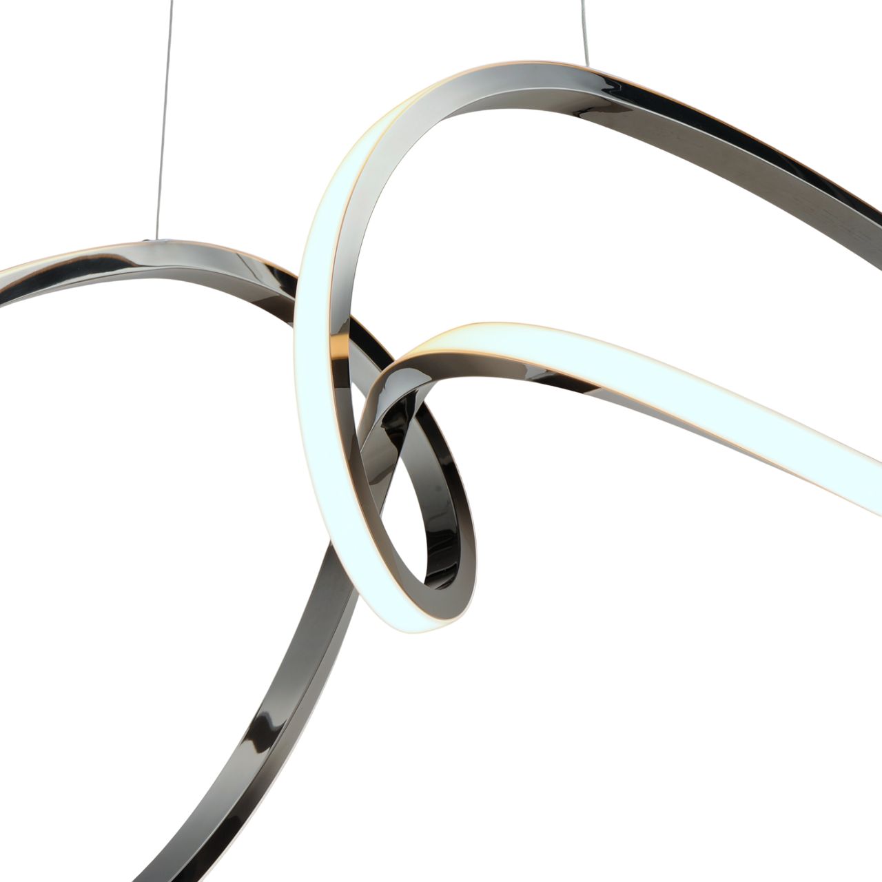 ET2 Perpetual 37" Wide Modern LED Pendant Black Chrome.