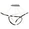 ET2 Perpetual 43" Wide Black Chrome Curved LED Pendant Light