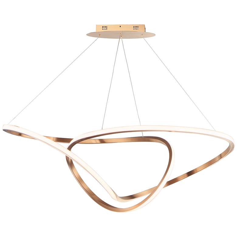 Image 2 ET2 Perpetual 46" Wide Brushed Champagne LED Pendant Light