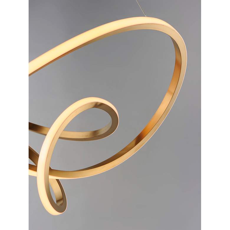 Image 3 ET2 Perpetual 46" Wide Brushed Champagne LED Pendant Light more views