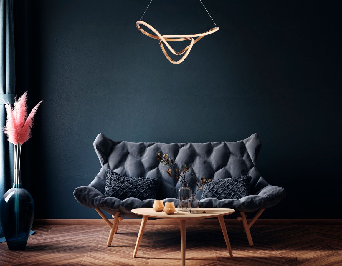 Image 6 ET2 Perpetual 46" Wide Brushed Champagne LED Pendant Light more views