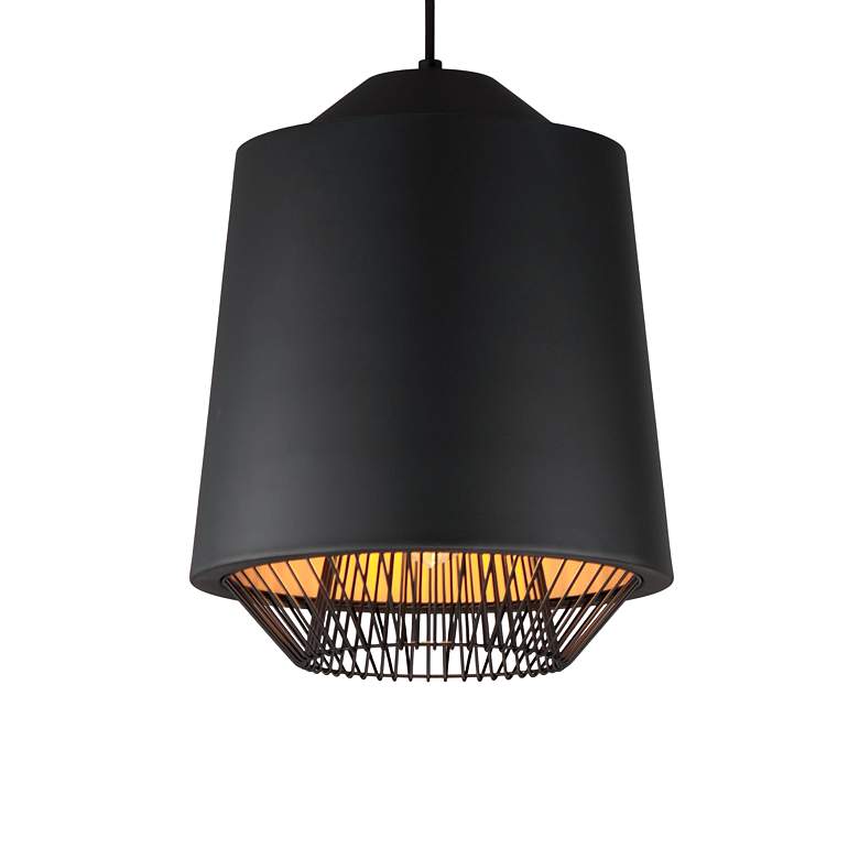 Image 3 ET2 Phoenix 15 3/4" Wide Black and Gold LED Pendant Light more views
