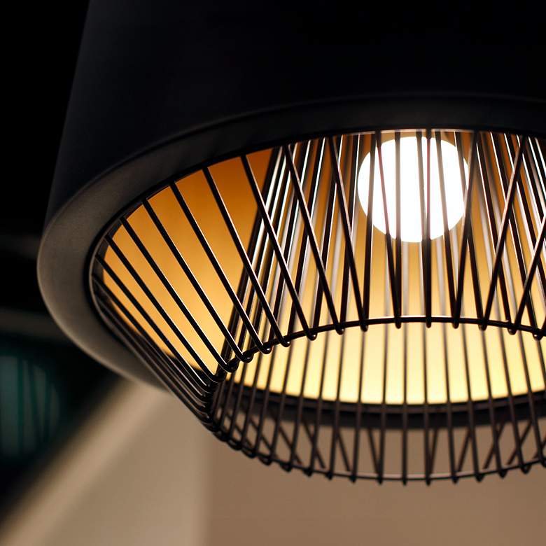 Image 6 ET2 Phoenix 15 3/4" Wide Black and Gold LED Pendant Light more views
