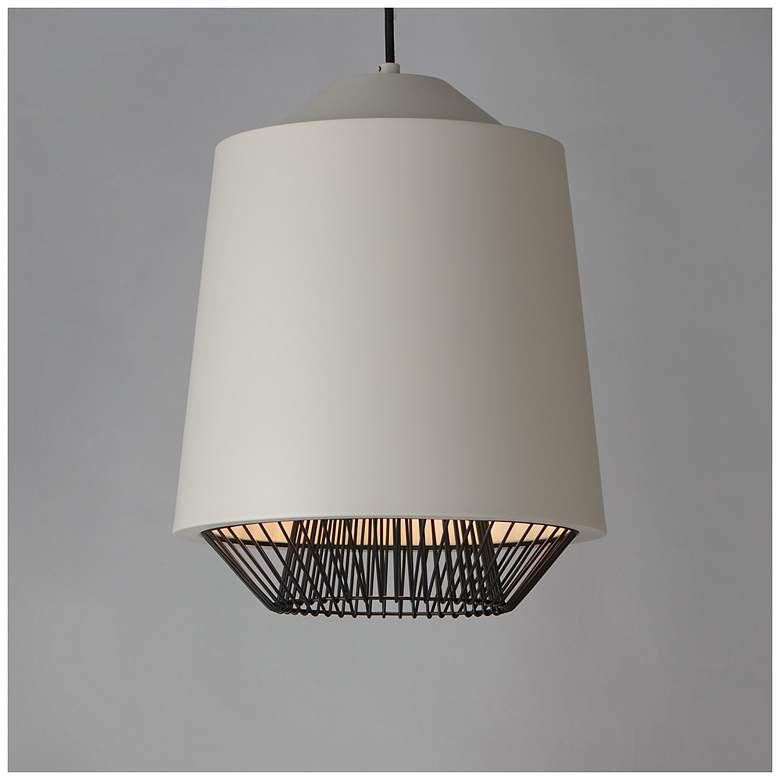Image 3 ET2 Phoenix 16" Gray/Black LED Pendant more views