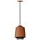 ET2 Phoenix 9" Wide Black and Brick LED Mini Pendant