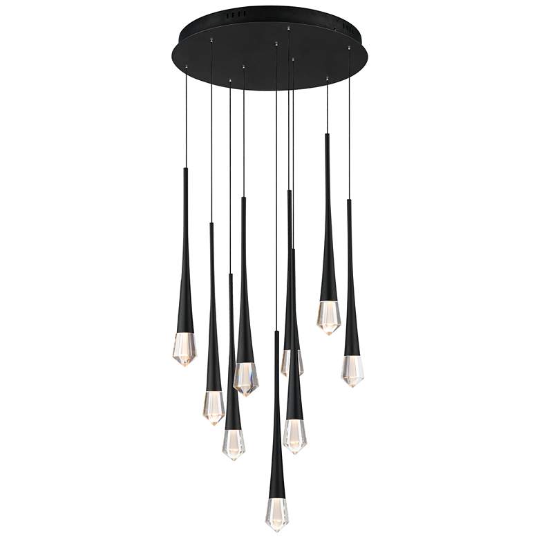 Image 1 ET2 Pierce 19" Wide Black LED Multi-Light Pendant