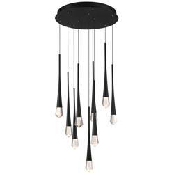 ET2 Pierce 19" Wide Black LED Multi-Light Pendant