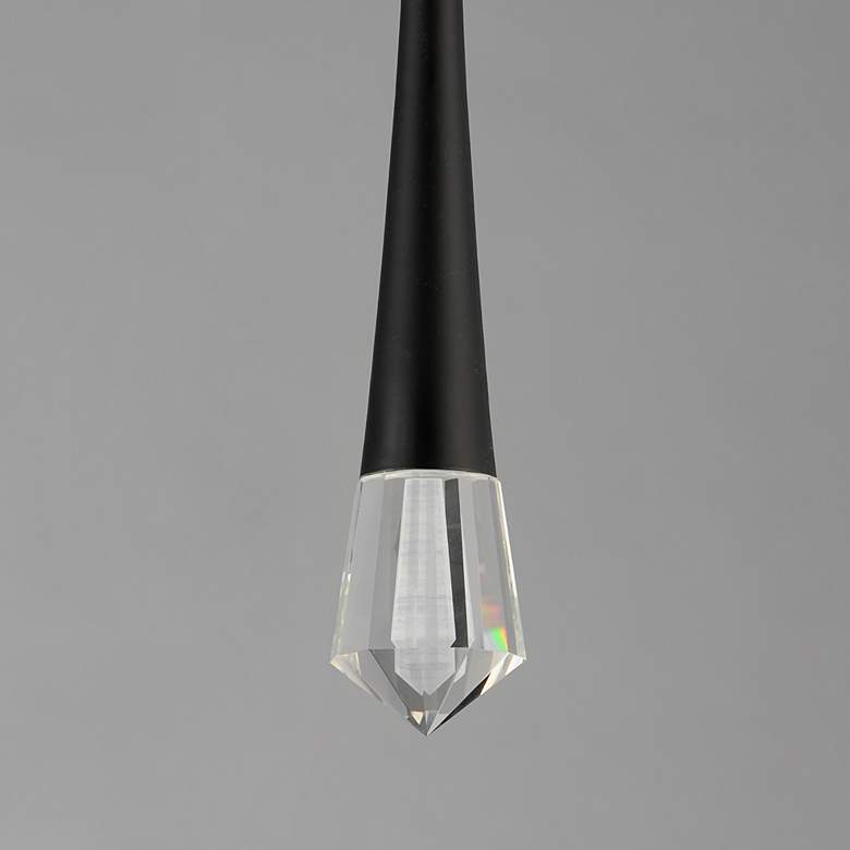 Image 6 ET2 Pierce 2 1/4"W Black LED Mini Pendant w/ Clear Crystal more views