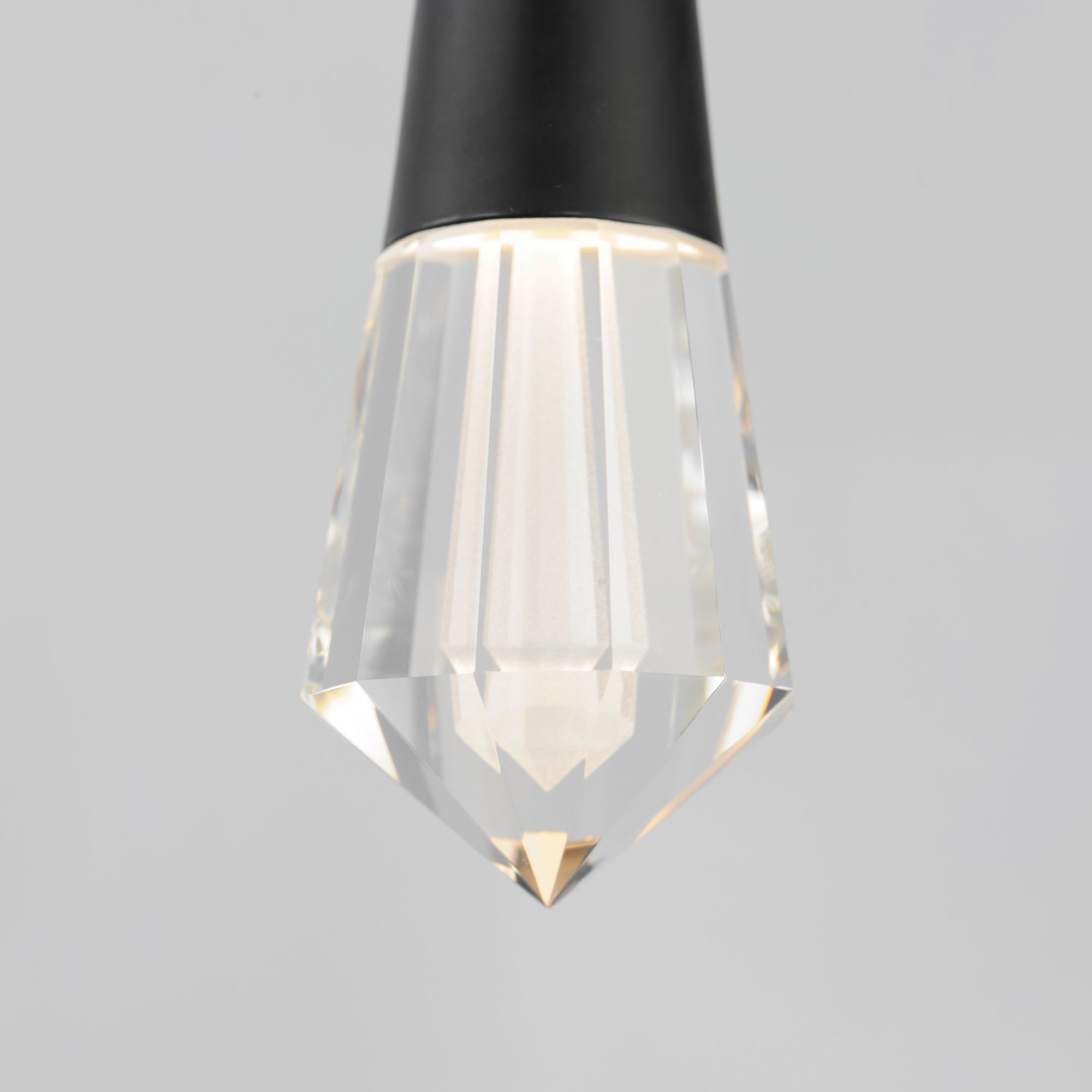 ET2 Pierce 2 1/4"W Black LED Mini Pendant w/ Clear Crystal