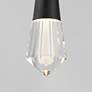 ET2 Pierce 2 1/4"W Black LED Mini Pendant w/ Clear Crystal