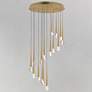 1_ET2 Pierce 24 3/4" Wide Gold Multi-Light LED Pendant