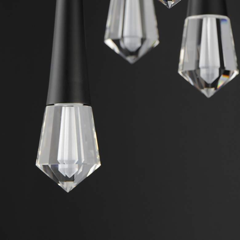 Image 4 ET2 Pierce 24 3/4" Wide Matte Black Multi-Light LED Pendant more views